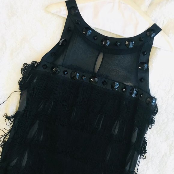Arden B. Fringed Black Dress #flapper #halloween - Picture 4 of 10